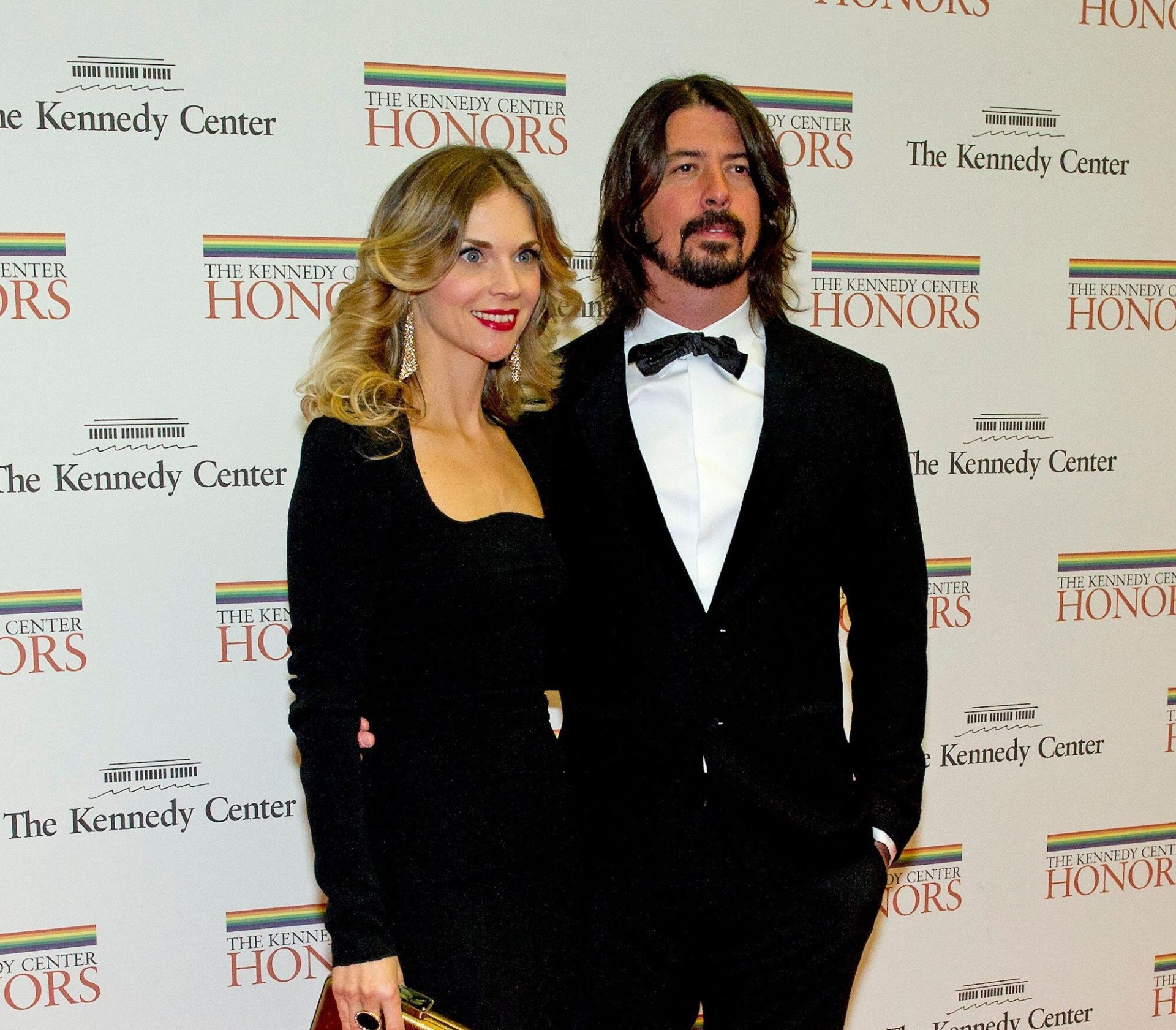 Foo Fighters guitarist Dave Grohl and his wife Jordyn Blum arrive for a dinner honoring the recipients of the 2012 Kennedy Centre Honors in Washington, DC, 1-12-12