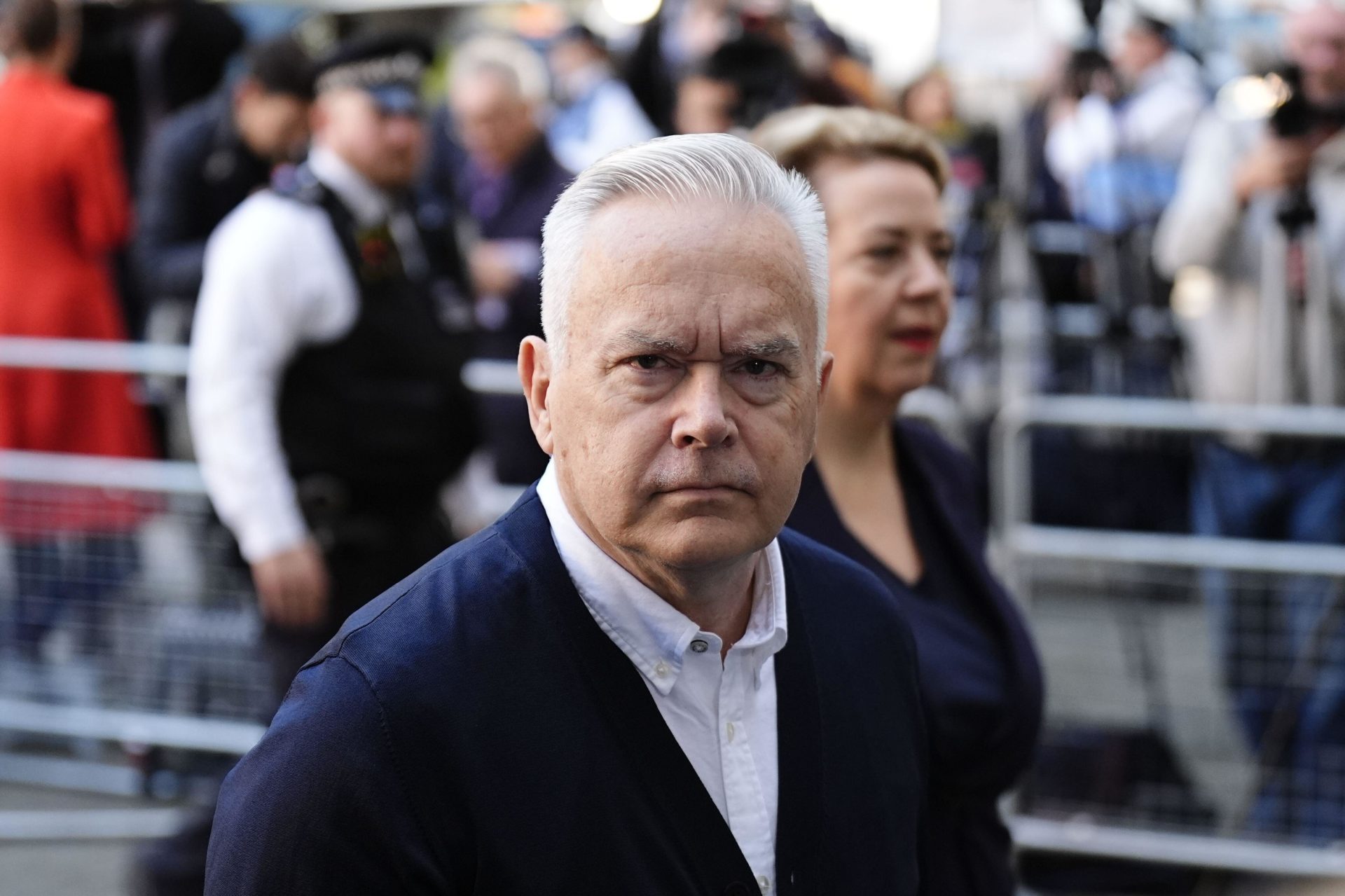 Former BBC broadcaster Huw Edwards arrives at Westminster Magistrates' Court in London, England for sentencing, 16-9-24.