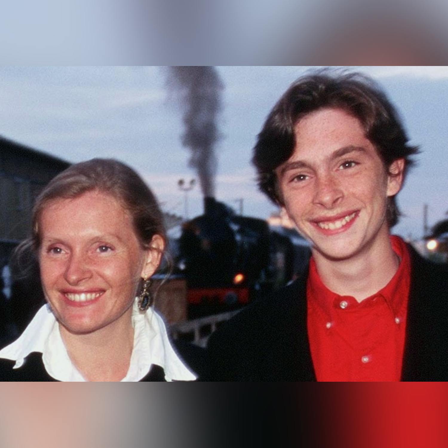 Sophie Toscan du Plantier and her son.