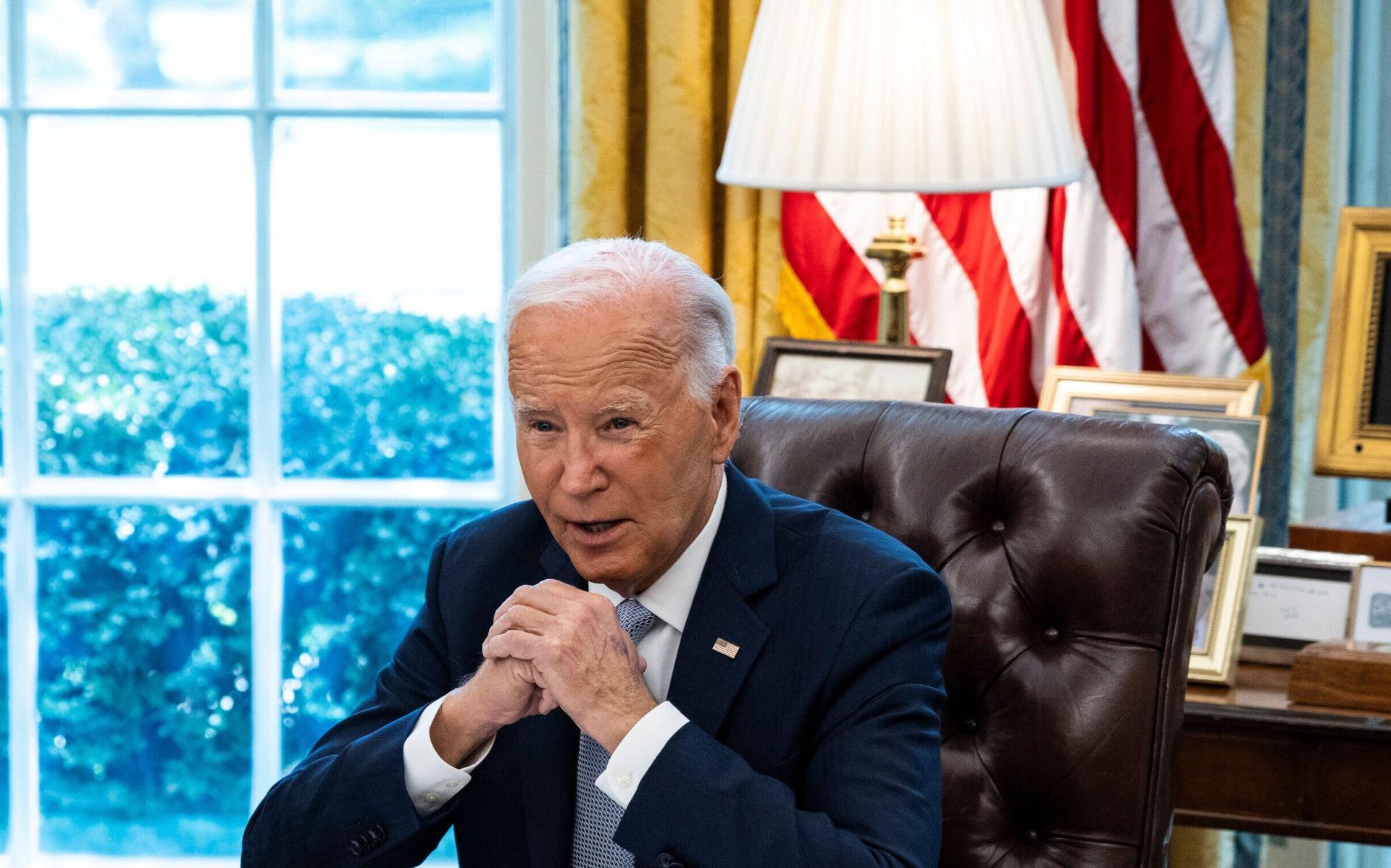 US President Joe Biden speaks during at the White House in Washington, DC, 18-9-24