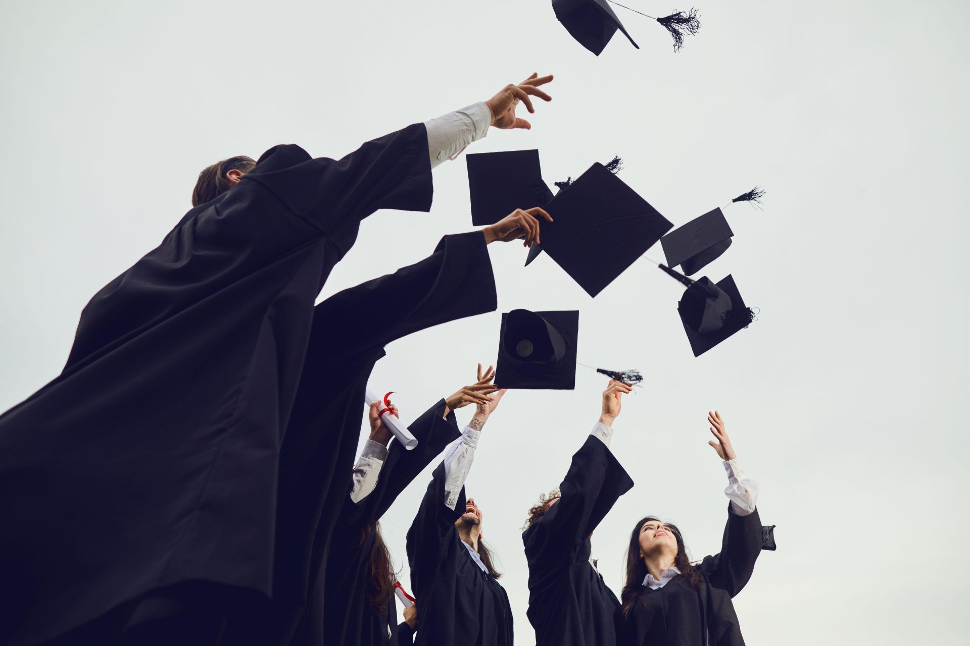 Students graduating.