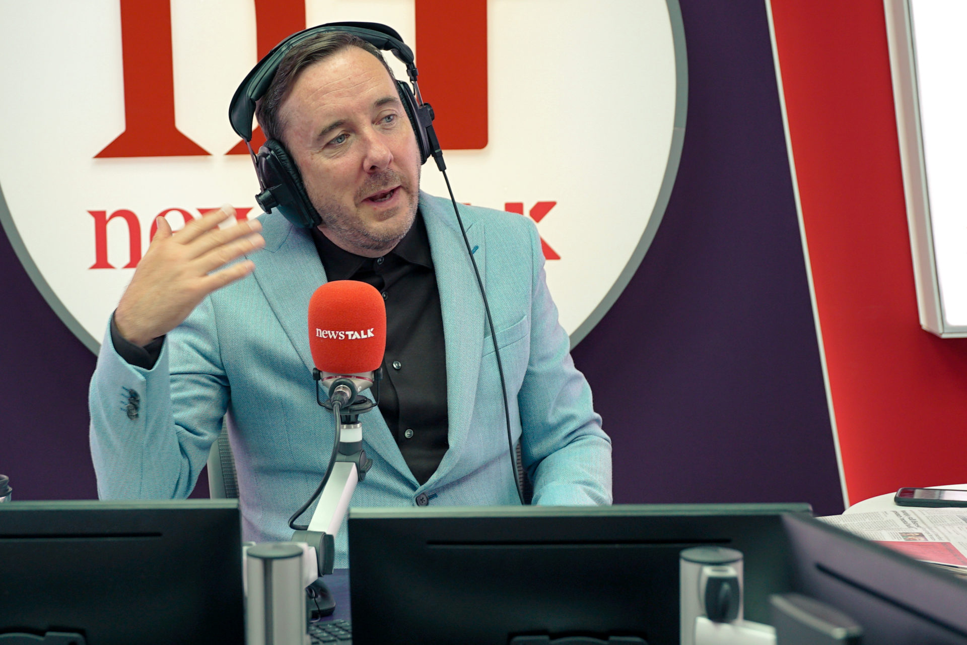 Shane Coleman in the Newstalk studio