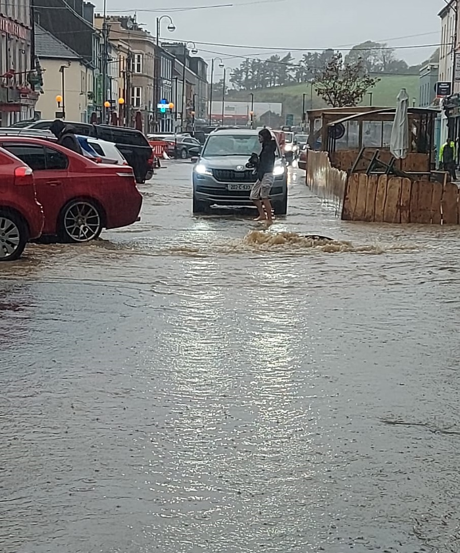 Flooding in Bantry, Co Cork.