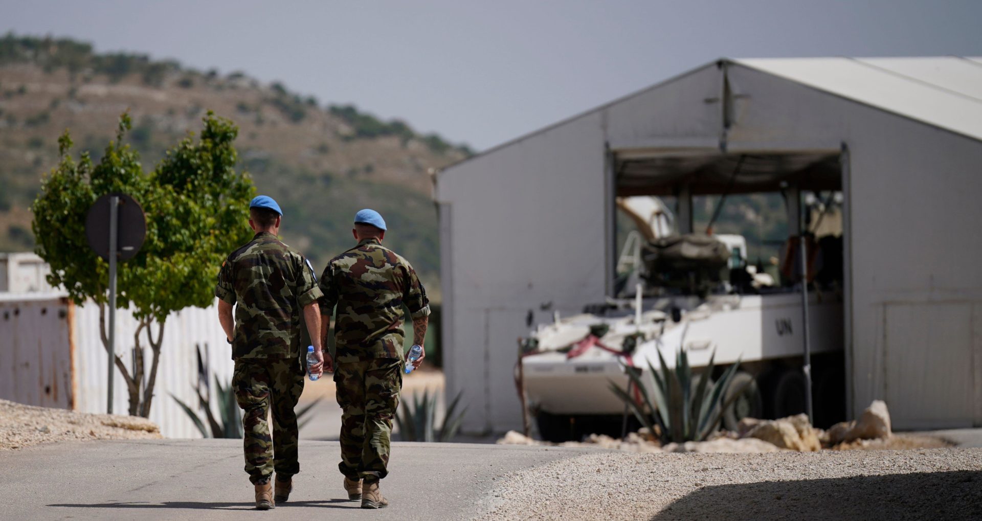 Members of the 124th Infantry Battalion at Camp Shamrock in Debel during a visit by Tanaiste Micheal Martin to Lebanon to meet Irish troops serving with the United Nations Interim Force Lebanon (Unifil). Picture date: Sunday May 19, 2024.