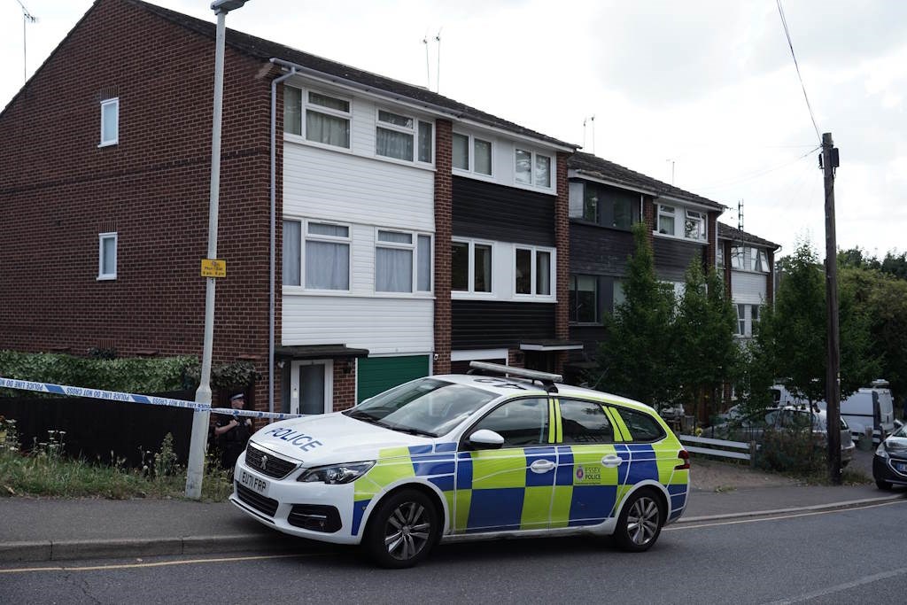 Police outside the McCullough family home