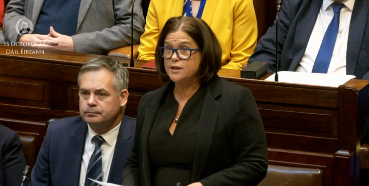 Mary Lou McDonald speaks in the Dáil