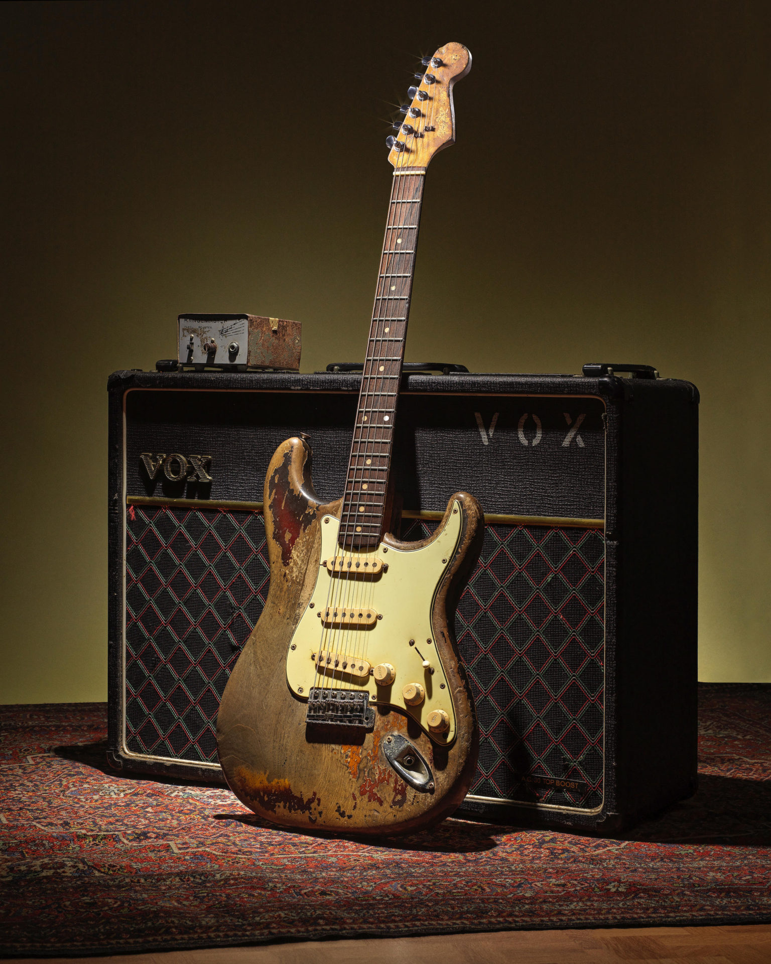 Rory Gallagher’s iconic Stratocaster guitar. 