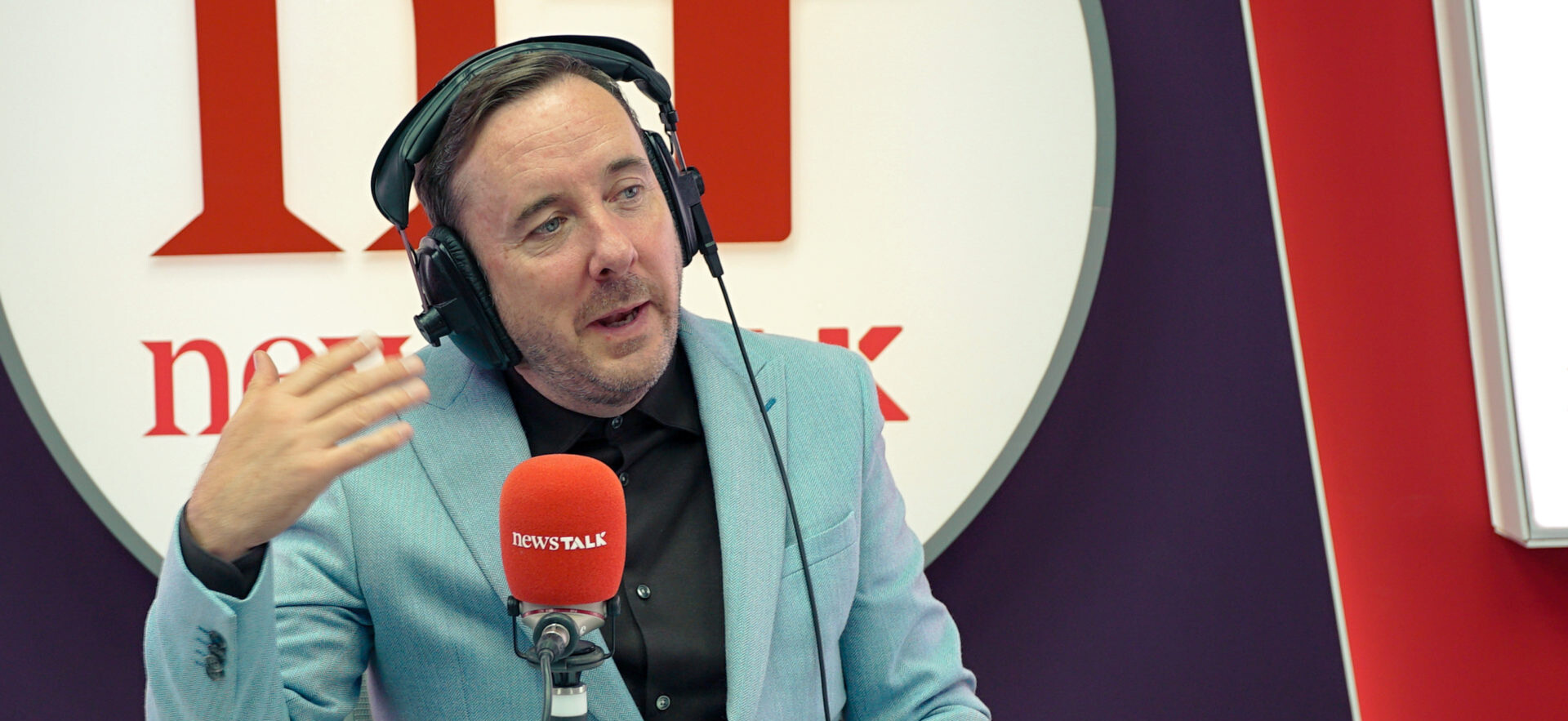 Main image: Shane Coleman in the Newstalk studio.