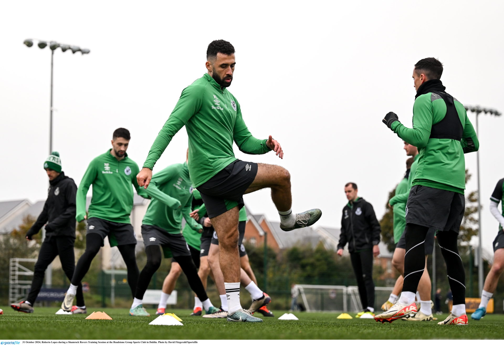 Roberto Lopes during a Shamrock Rovers Training Session at the Roadstone Group Sports Club in Dublin.