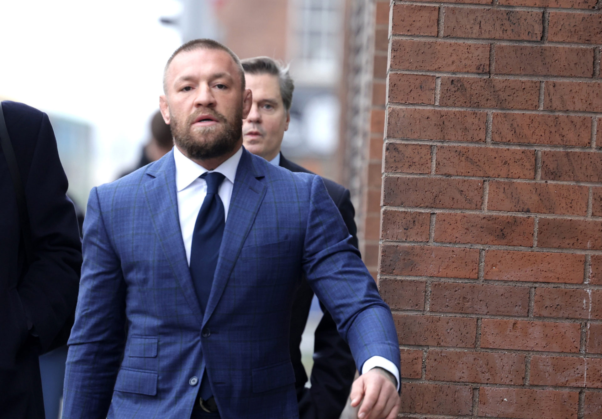 UFC fighter Conor McGregor arrives at the High Court to face a damages claim over an alleged incident in a Dublin hotel