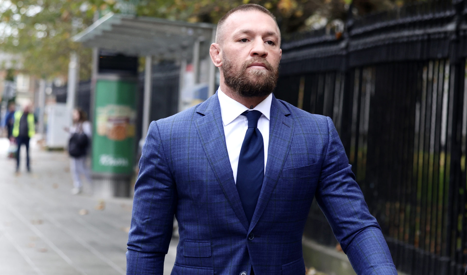 UFC fighter Conor McGregor leaving the High Court where he is being sued by a woman who claims he raped her