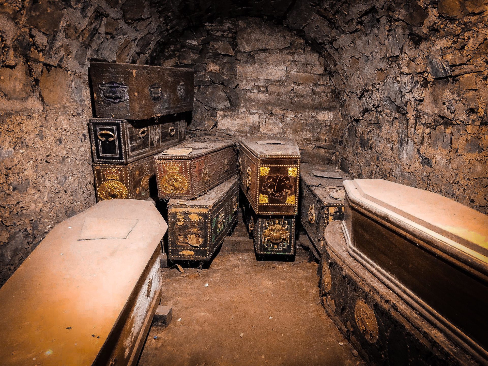 The crypt at St. Michan's Church in Dublin, Ireland.