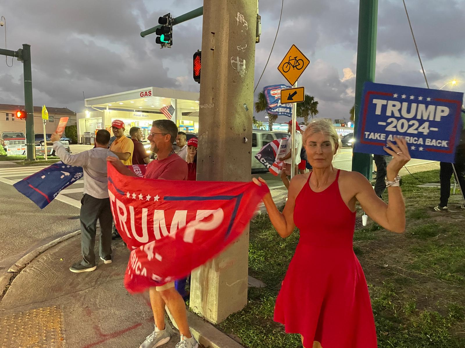 Trump supporters in Florida. Image: Josh Crosbie/Newstalk