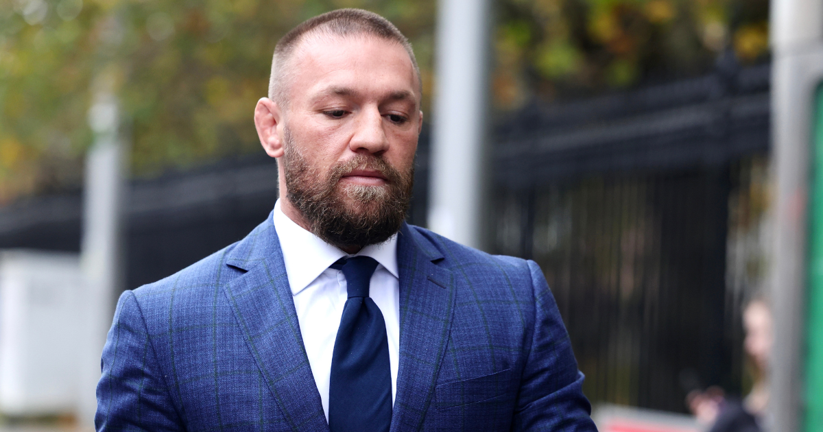 Conor McGregor leaving the High Court where he faces a damages claim from a woman who says he raped her