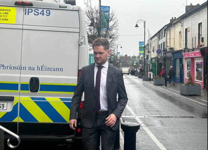 Solicitor Barry Fitzgerald outside Portlaoise District Court.