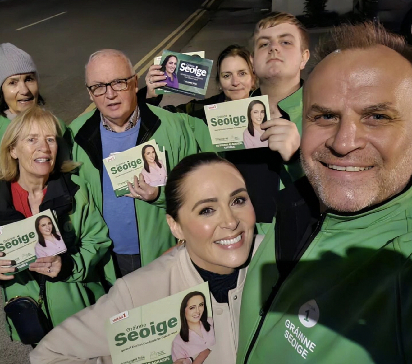 Grainne Seoige canvassing. Image: Grainne Seoige 