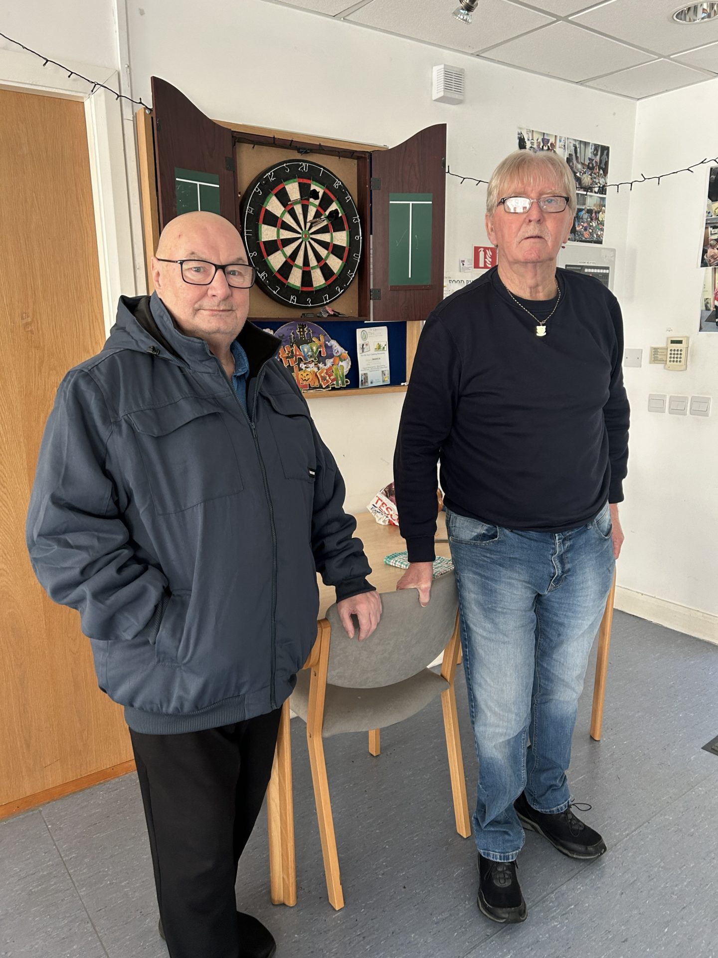 Claddagh Court resident Seamus (Shay) Moriarty on the left, and resident Thomas Gannon on the right.