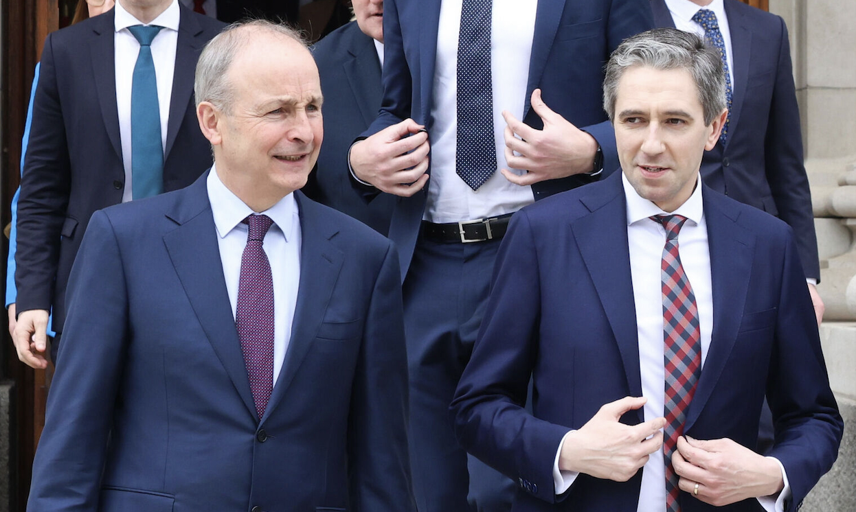 Micheál Martin and Simon Harris