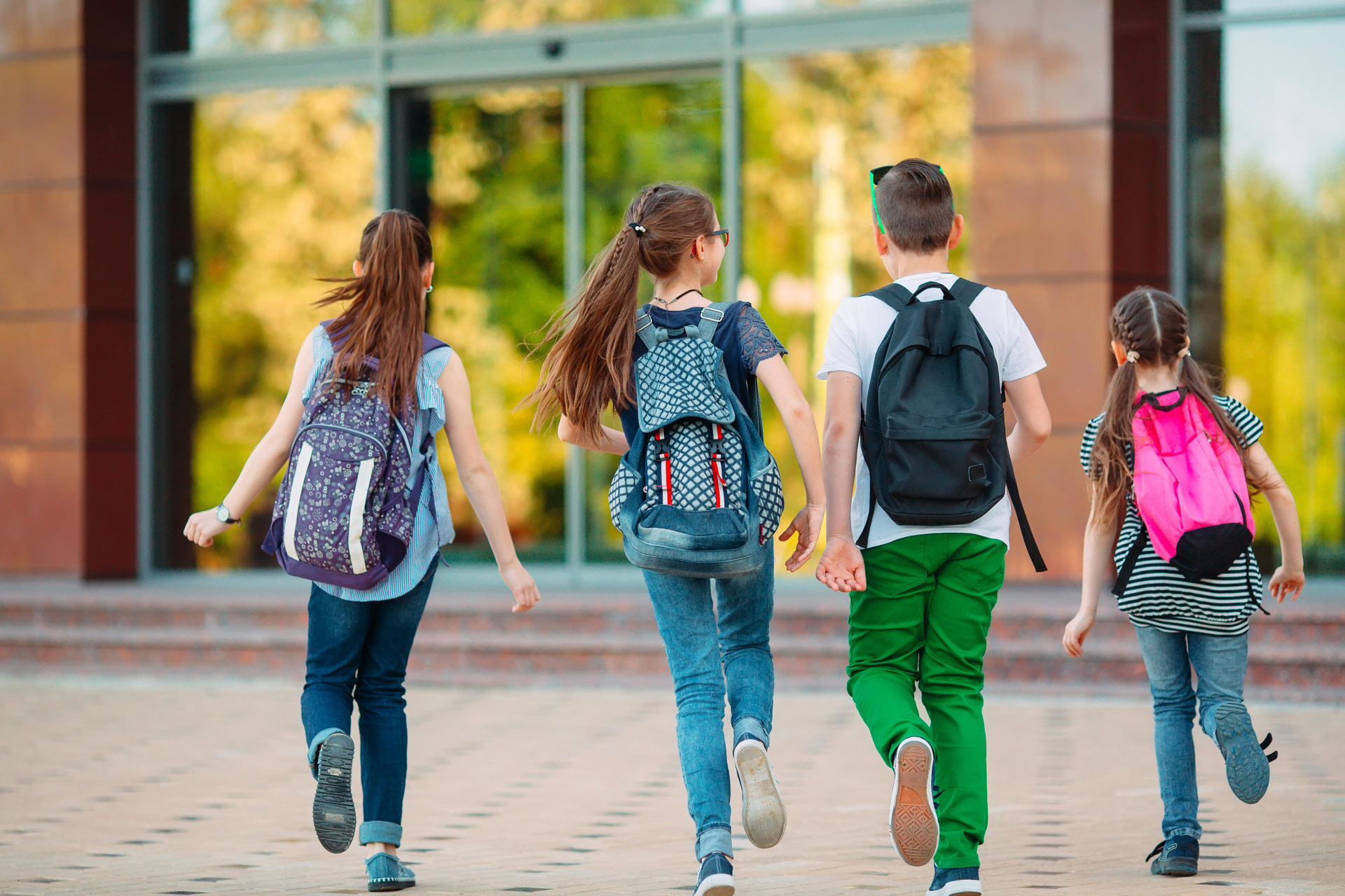 Group of kids going to school together. Image: Alamy