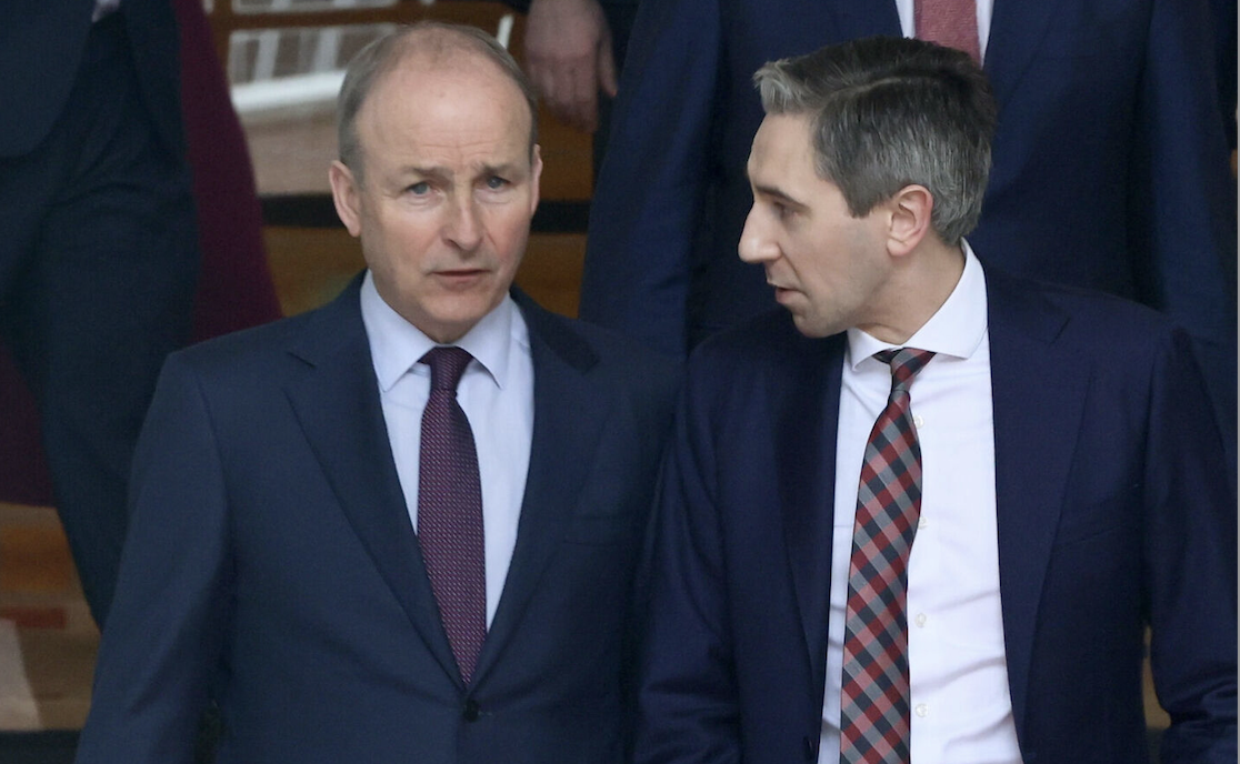 Micheál Martin and Simon Harris