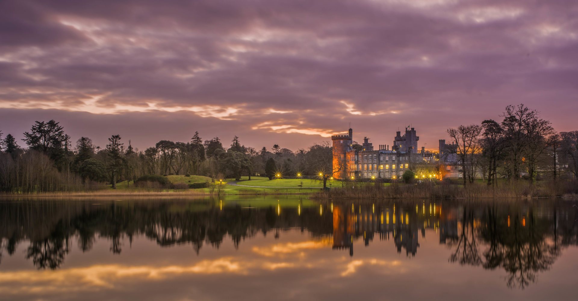 Dromoland Castle in the evening