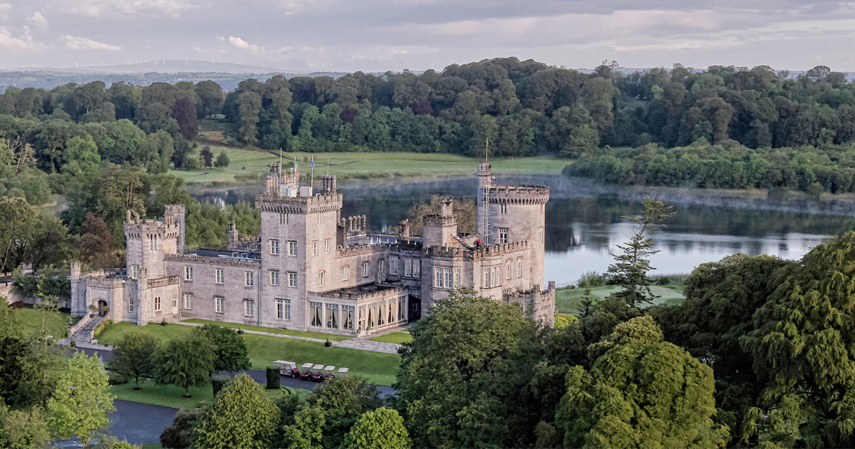 An aerial view of Dromoland Castle in County Clare.