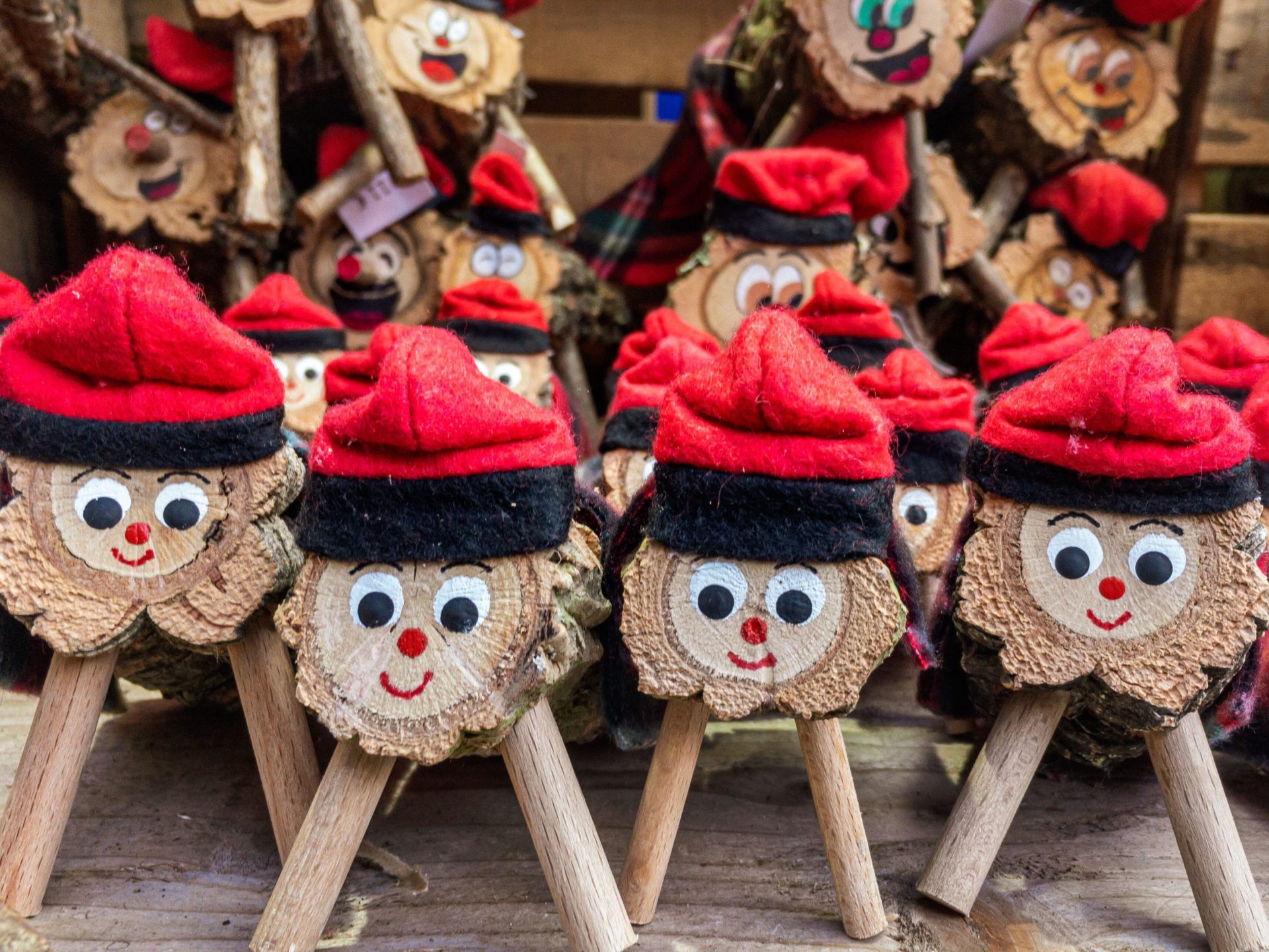 Artisan tio de nadal, a typical christmas character from catalonia, spain, in a christmas market. Image: Alamy