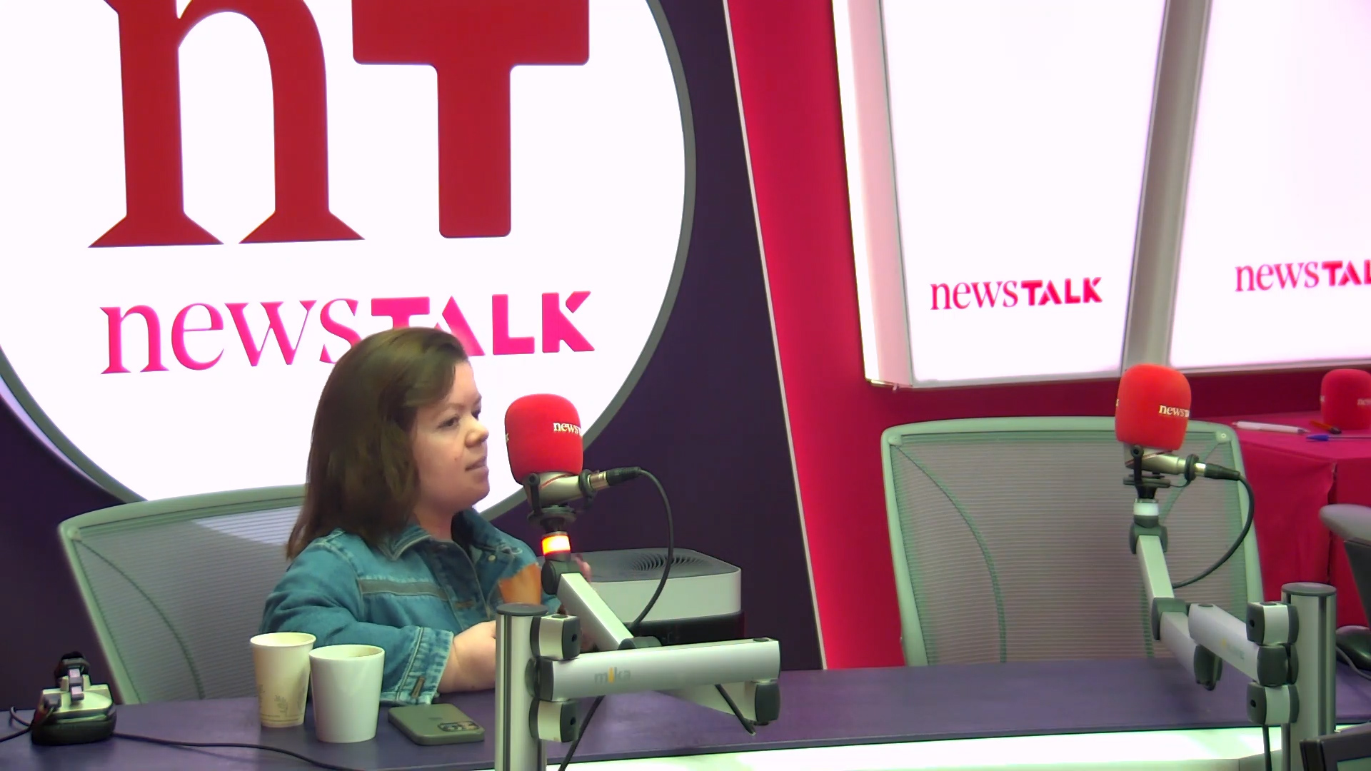 Sinéad Burke in the Newstalk studio