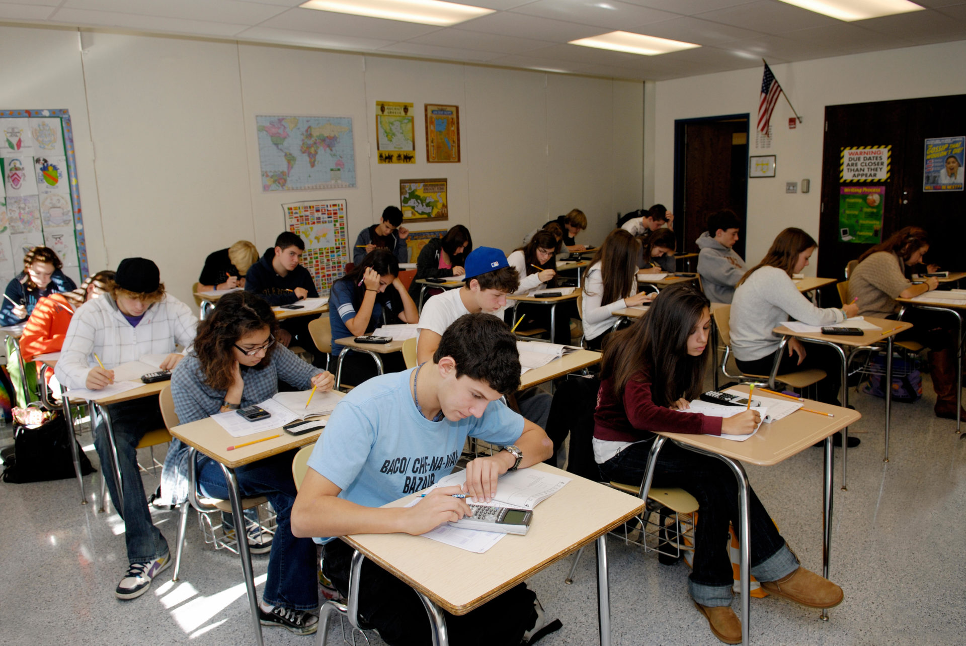 Students in a classroom