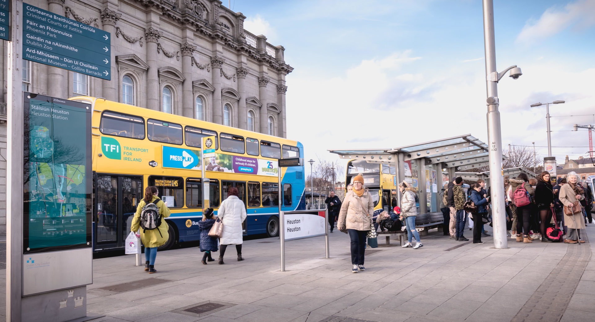 The 145 Bus outside Heuston Station