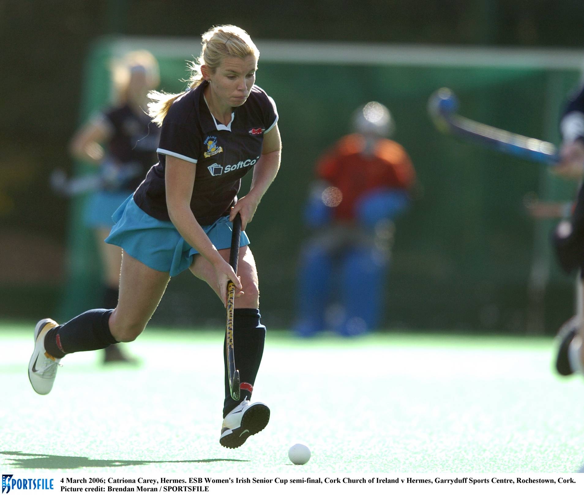 4 March 2006; Catriona Carey, Hermes. ESB Women's Irish Senior Cup semi-final, Cork Church of Ireland v Hermes, Garryduff Sports Centre, Rochestown, Cork. Picture credit: Brendan Moran / SPORTSFILE