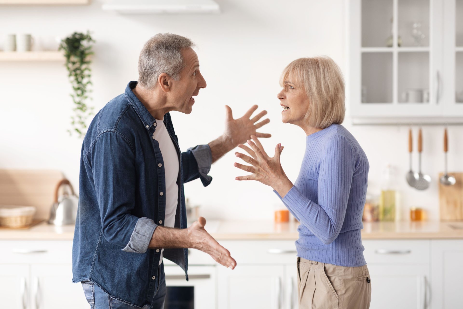 Couple arguing.