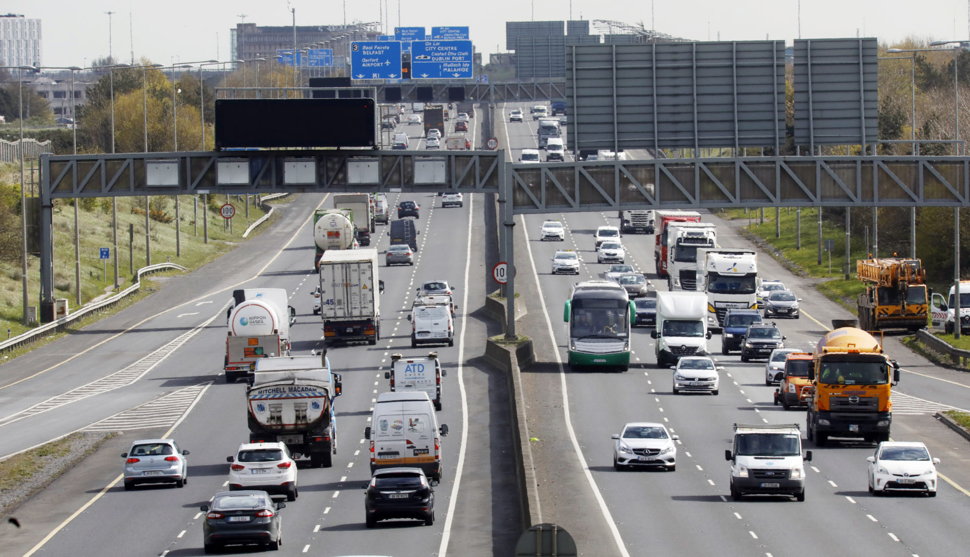 Traffic on the M50 motorway