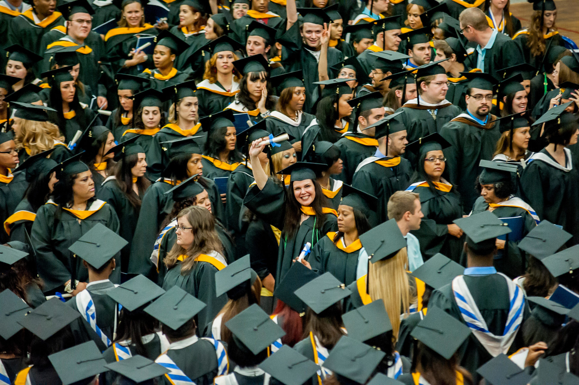 A graduation ceremony at a US college.