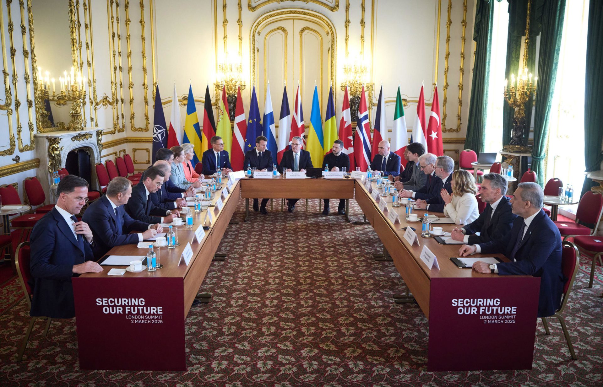 Europeans Leaders prepare to hold a plenary meeting at a summit held at Lancaster House in central London