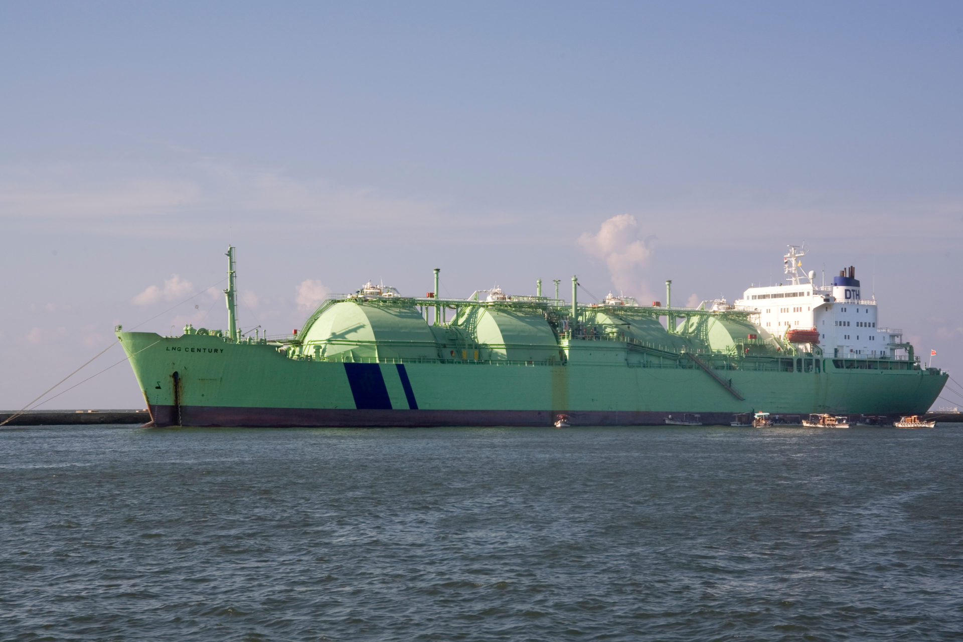 Liquified natural gas (LNG) ship in Suez Canal.