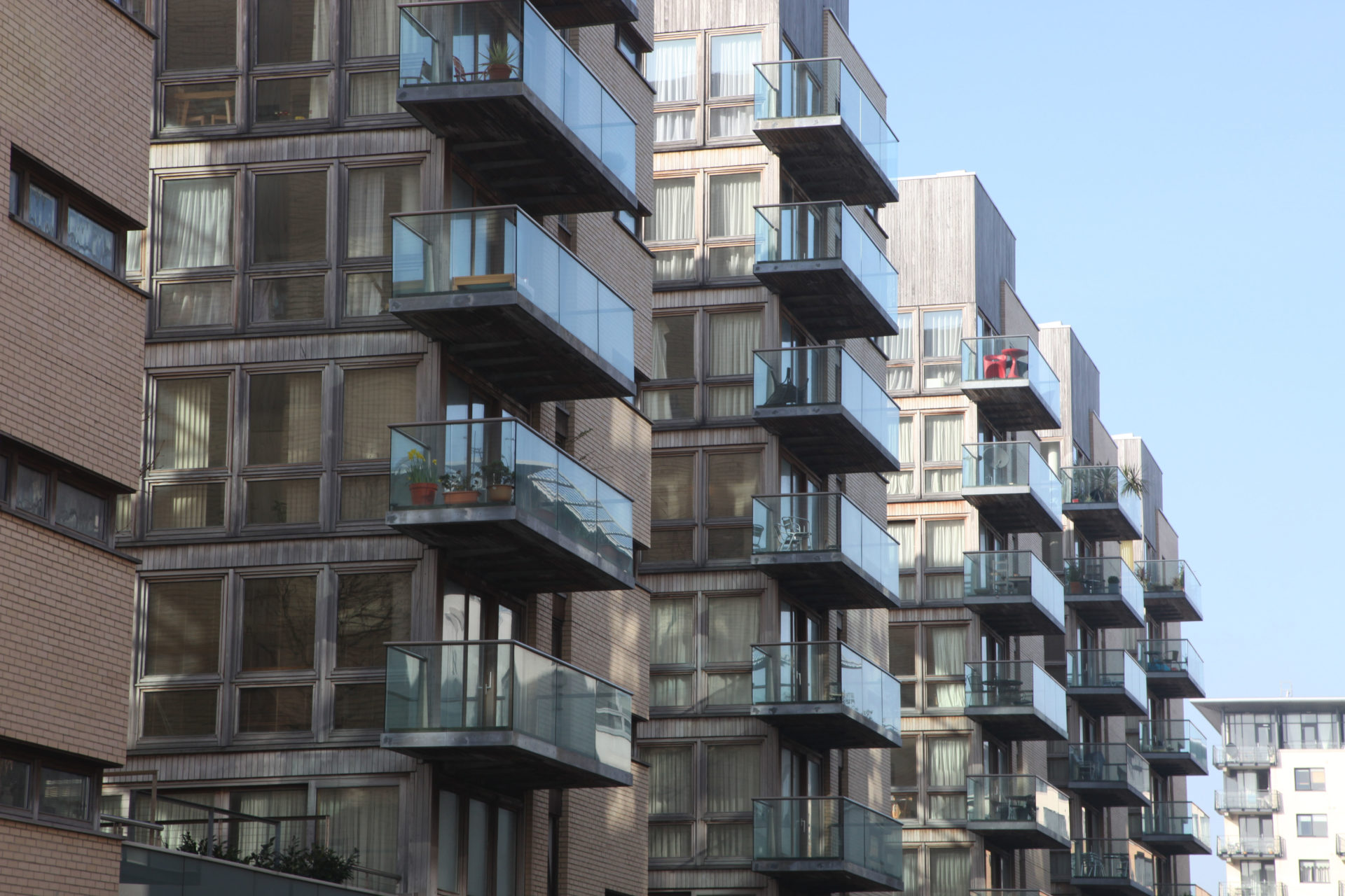 New apartments in Dublin Docklands Ireland.