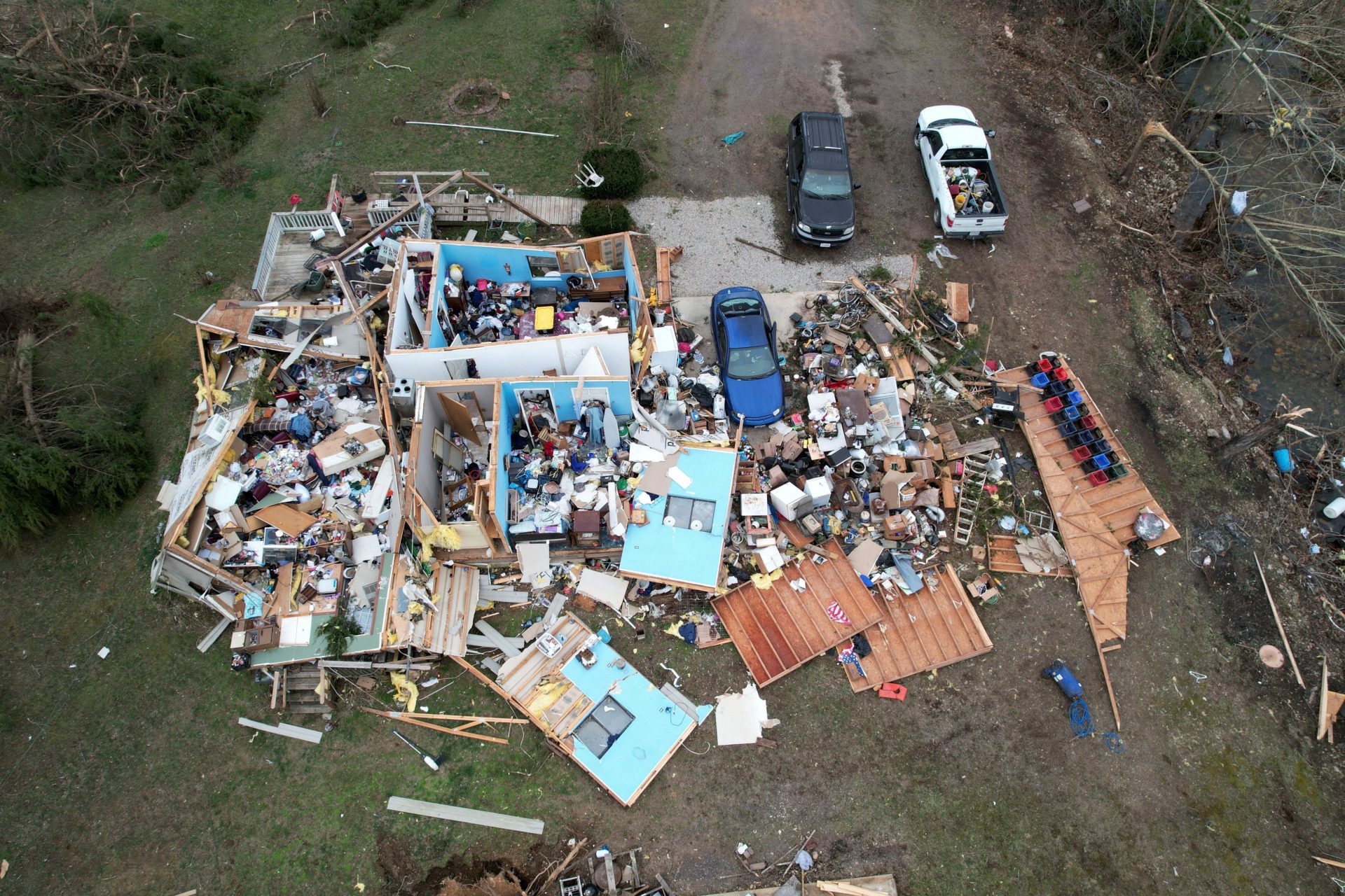 Destruction from a severe storm.