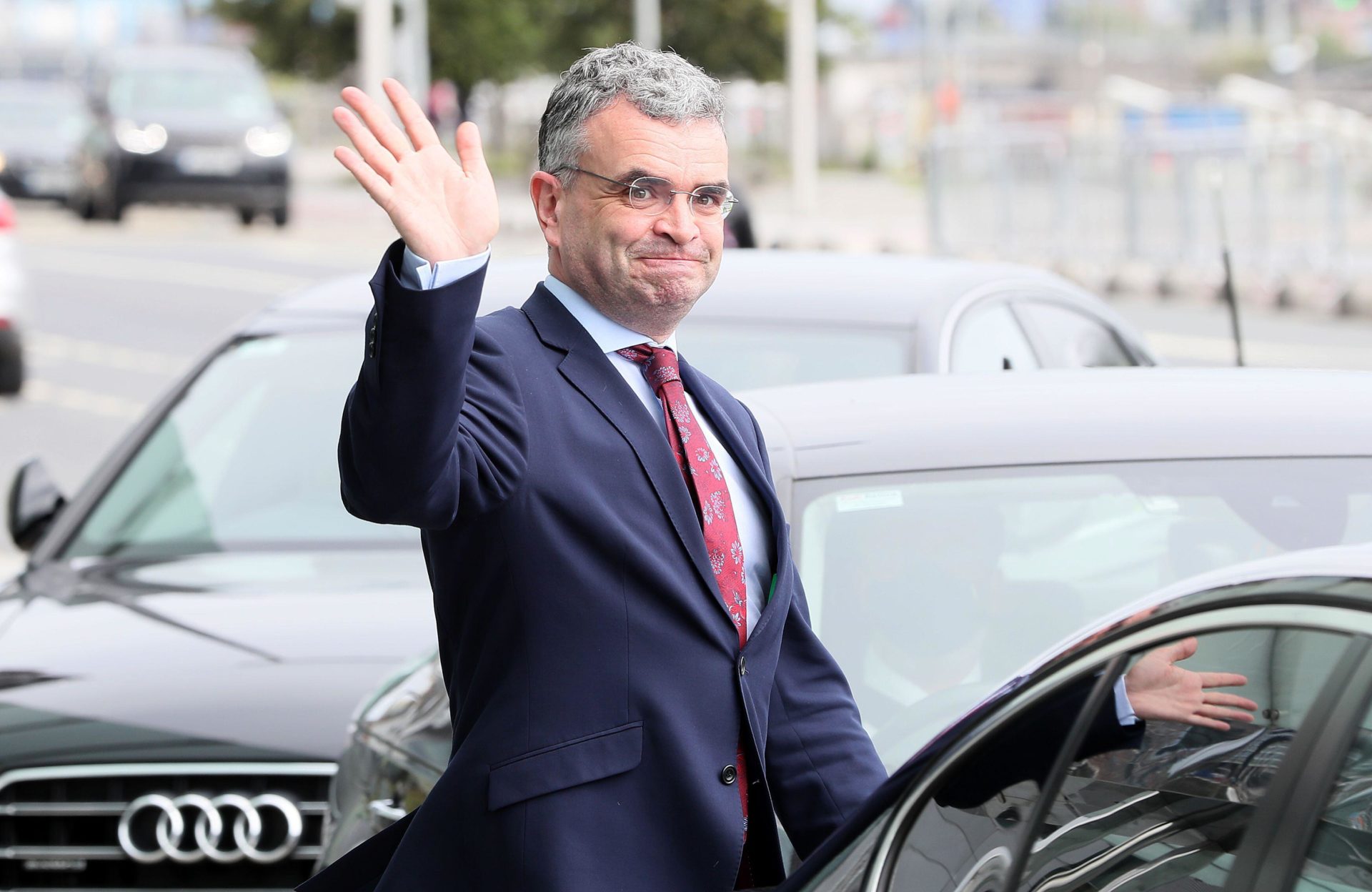 Newly appointed minister for agriculture Dara Calleary leaving the Convention Centre Dublin follwoing a Dail session.