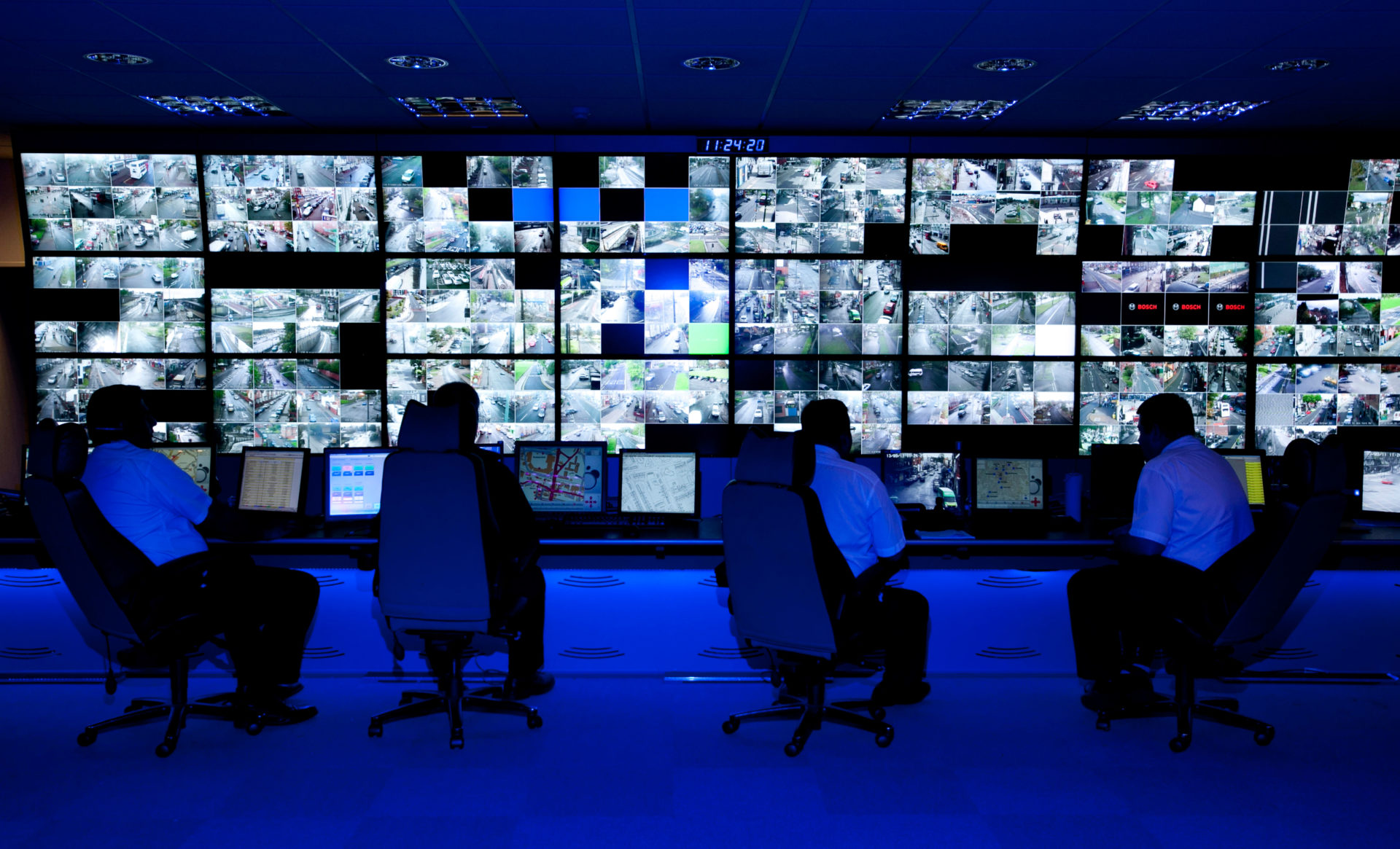 CCTV control room for Birmingham City Centre