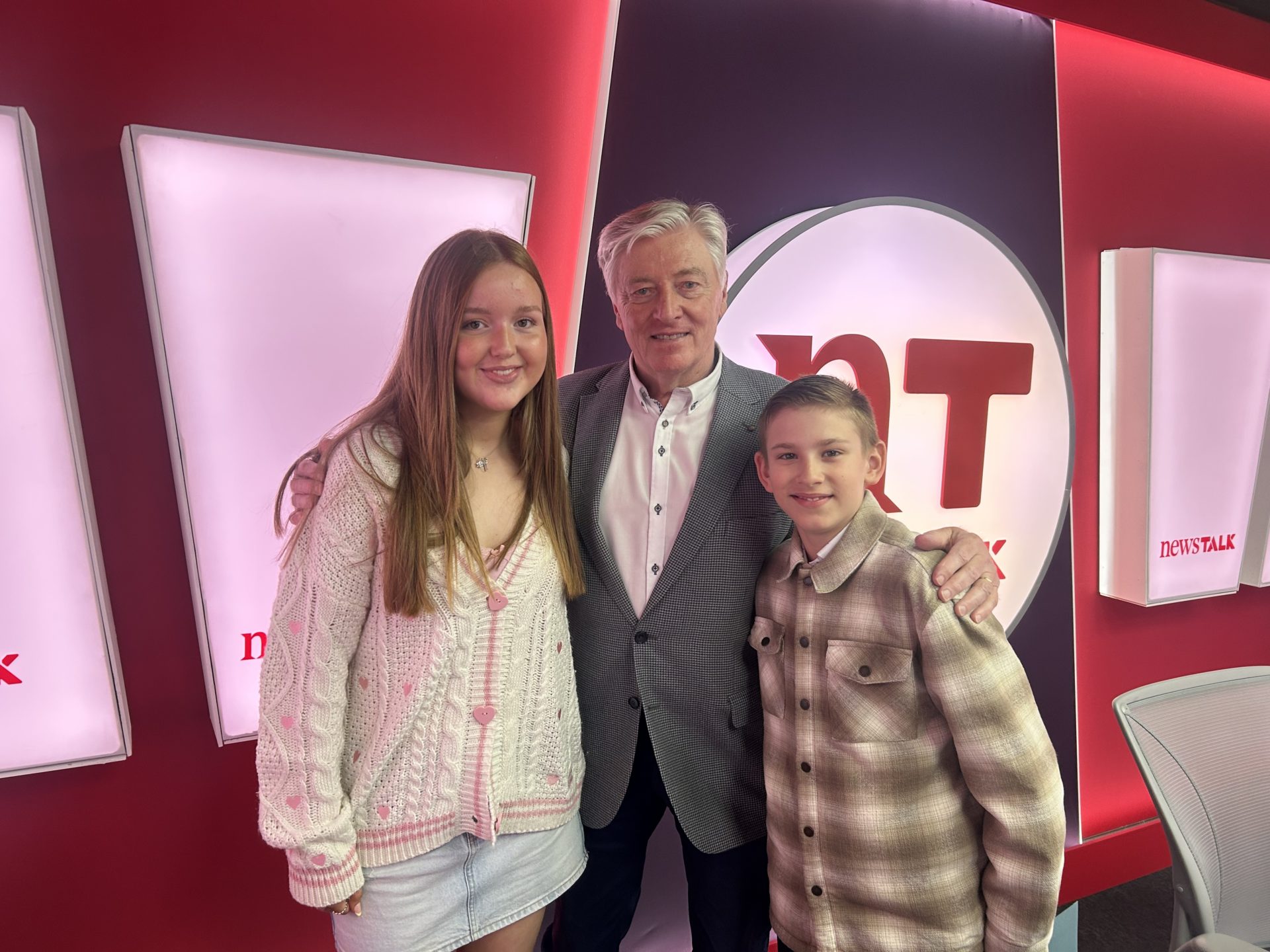 Pat Kenny, Lucy O’Connor and Benjamin Buday. Picture by: Newstalk.