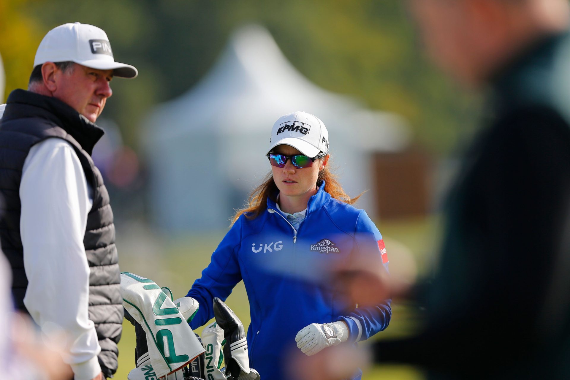 Leona Maguire on the driving range at the KPMG Women’s Irish Open at Carton House, Maynooth, County Kildare