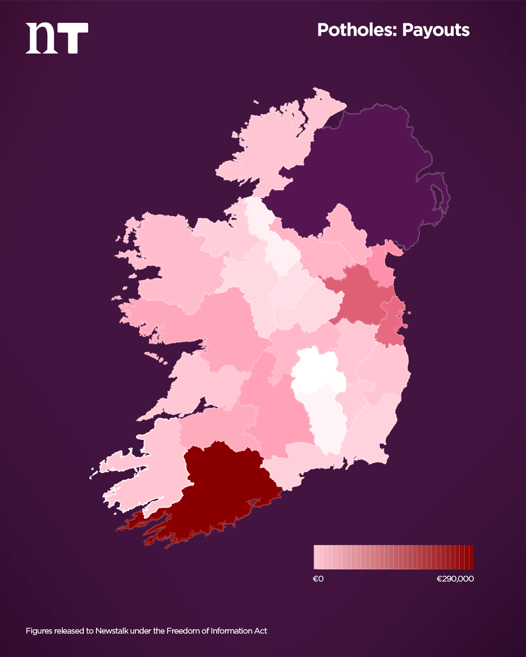 Pothole payouts heatmap