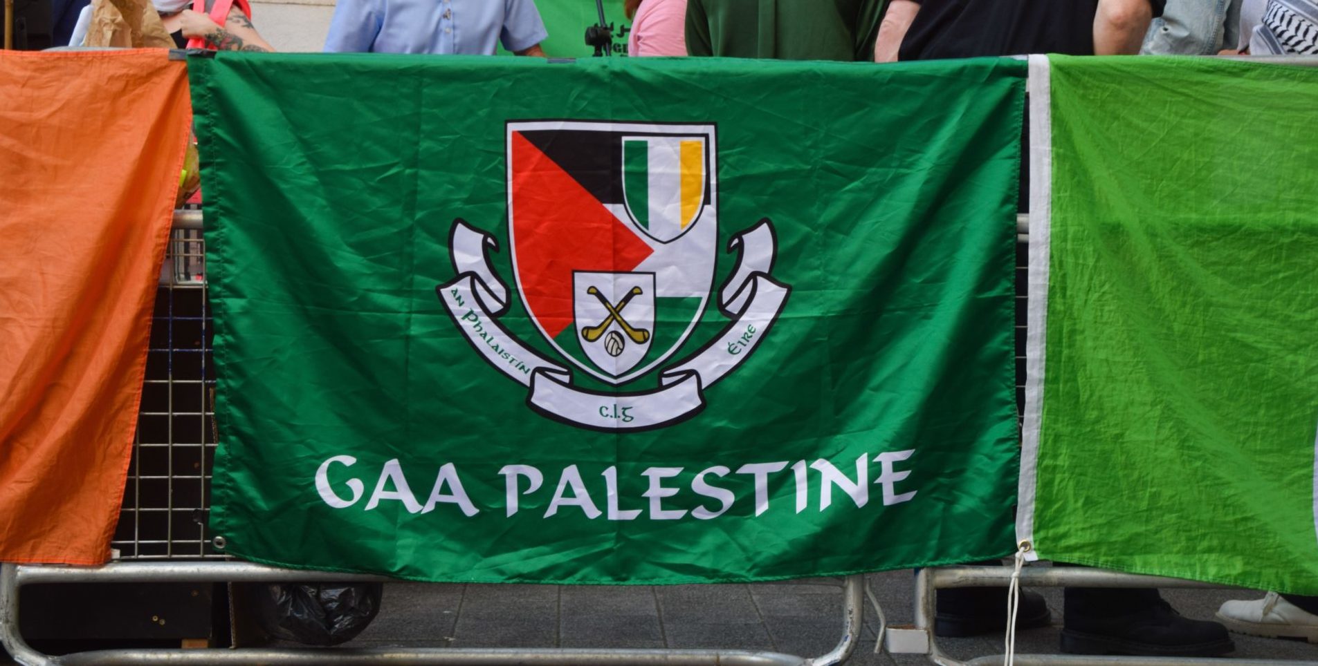 GAA Palestine banner.