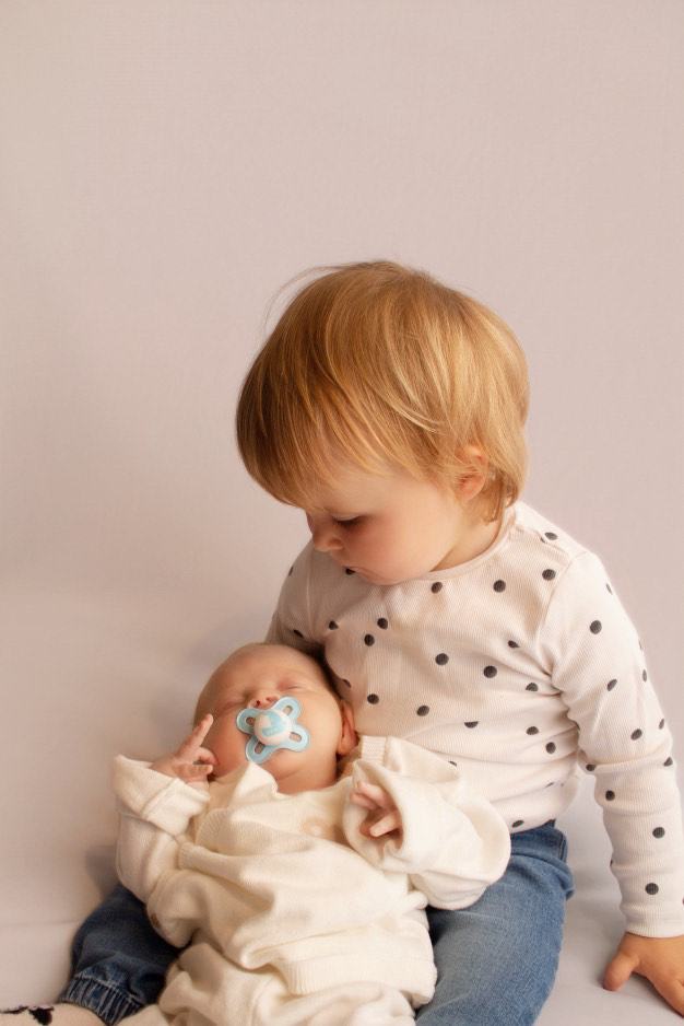 Toby and his older sister. Image: Supplied. 