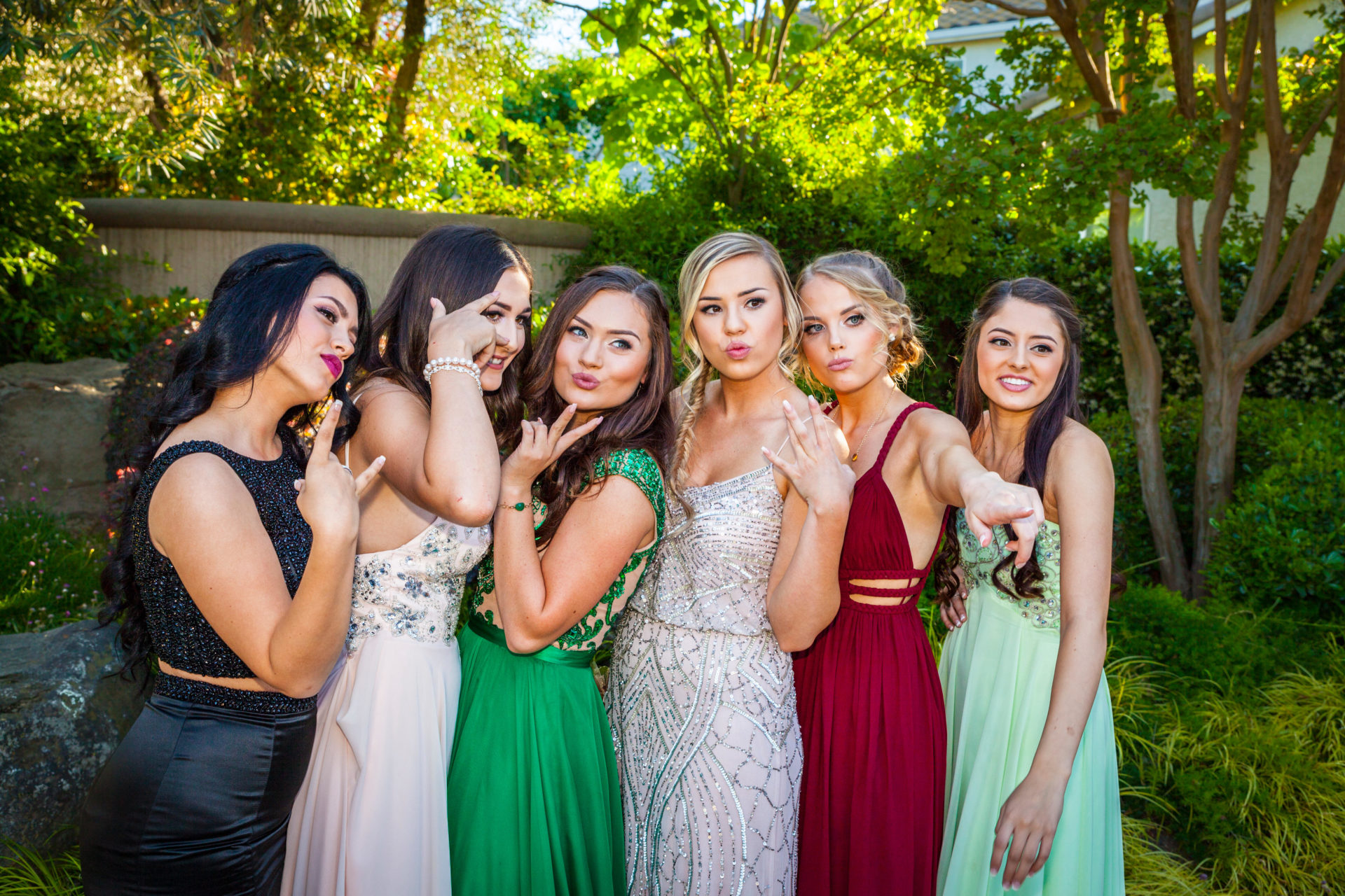 Friends gather together for their Debs photos.