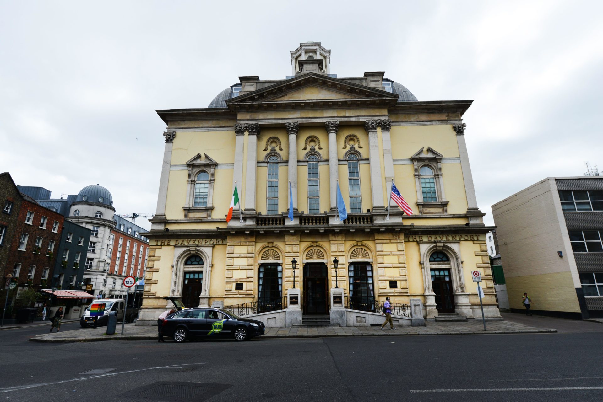 The Davenport hotel / Merrion Hall at the Merrion Square in Dublin, Ireland.