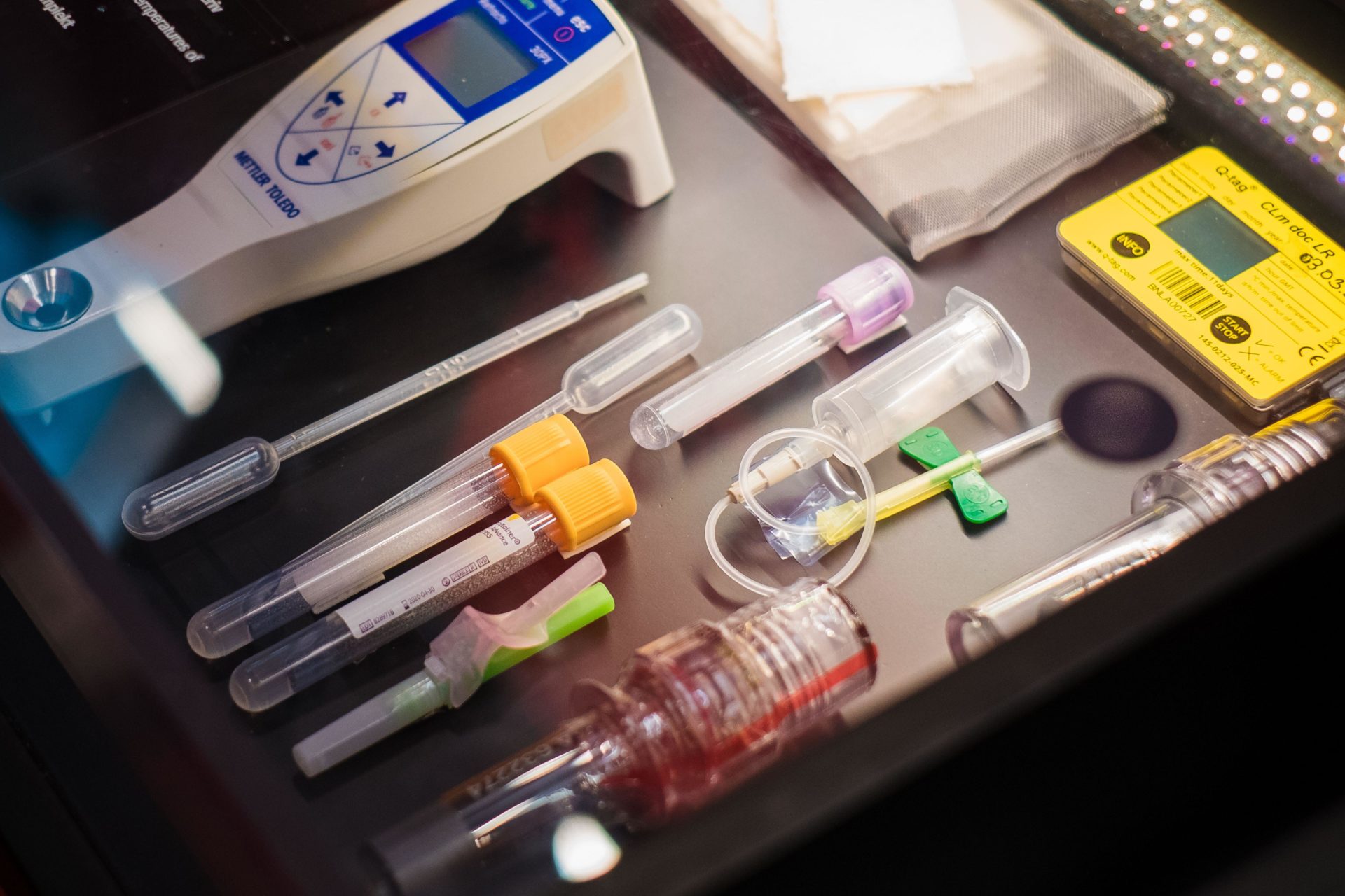 Medical equipment and containers for doping control test for sport competition drug testing.