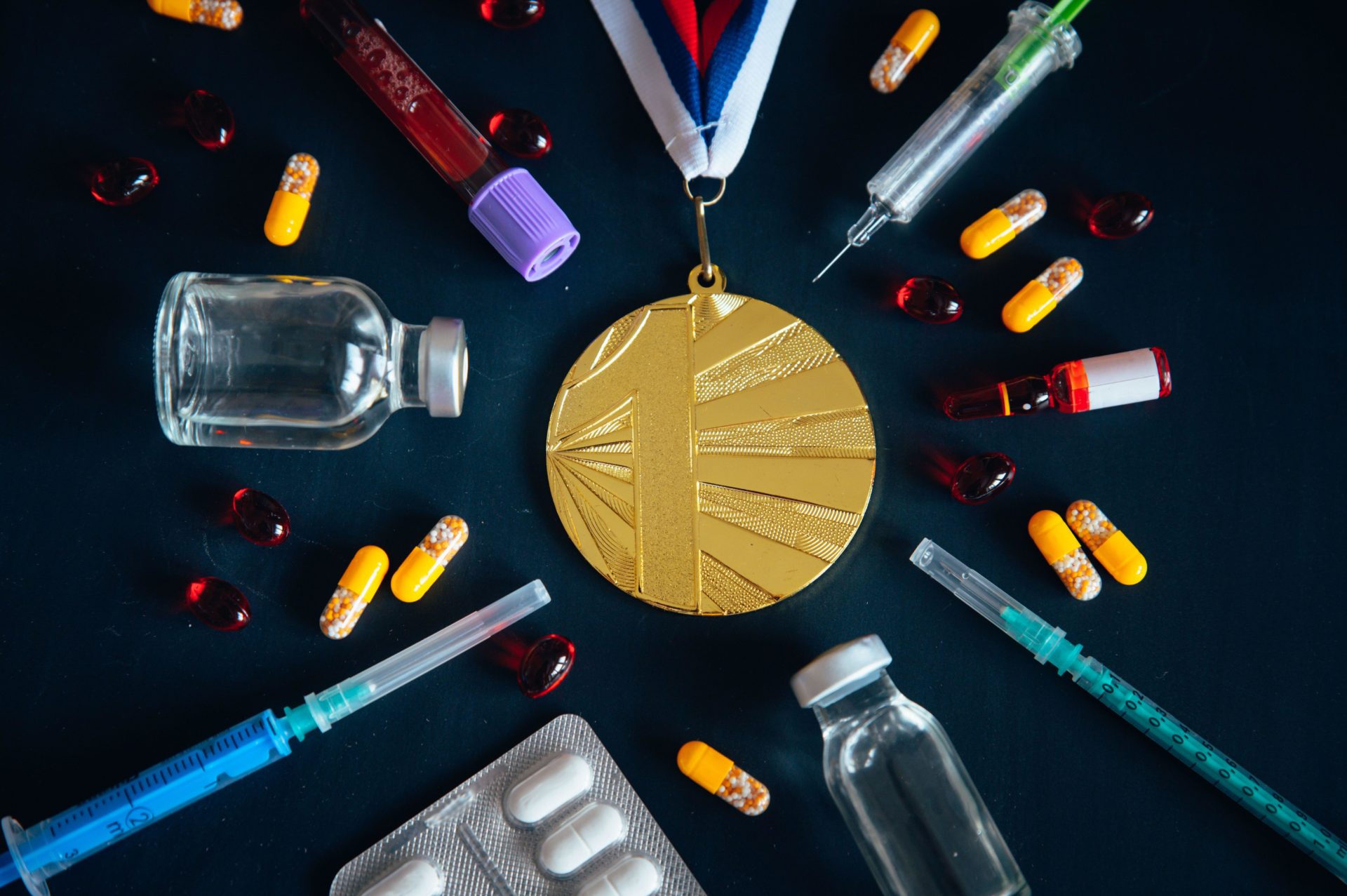 Doping in sport, concept photo.