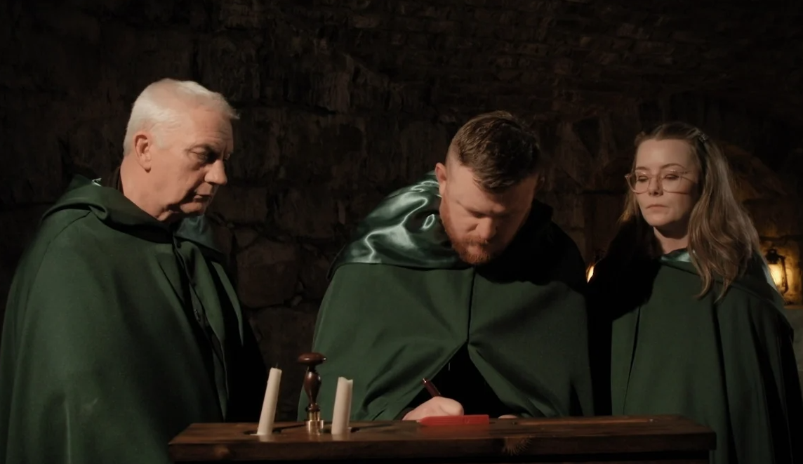 Paudie (L), Eamonn (M) and Katelyn (R) from RTÉ's The Traitors.